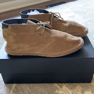 Saint Laurent- Laced Up Espadrille in Suede